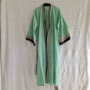 Bomulds kimono bloktryk lang No.8