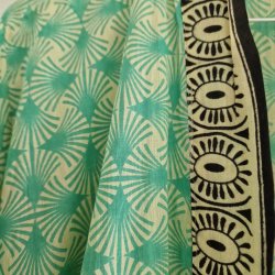 Bomulds kimono bloktryk lang No.8