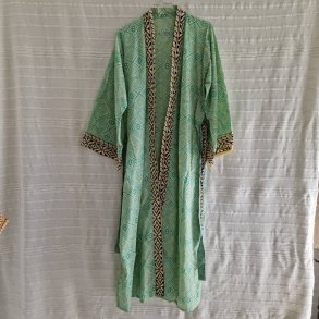 Bomulds kimono bloktryk lang No.11