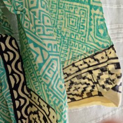 Bomulds kimono bloktryk lang No.11