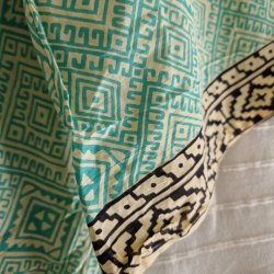 Bomulds kimono bloktryk lang No.11