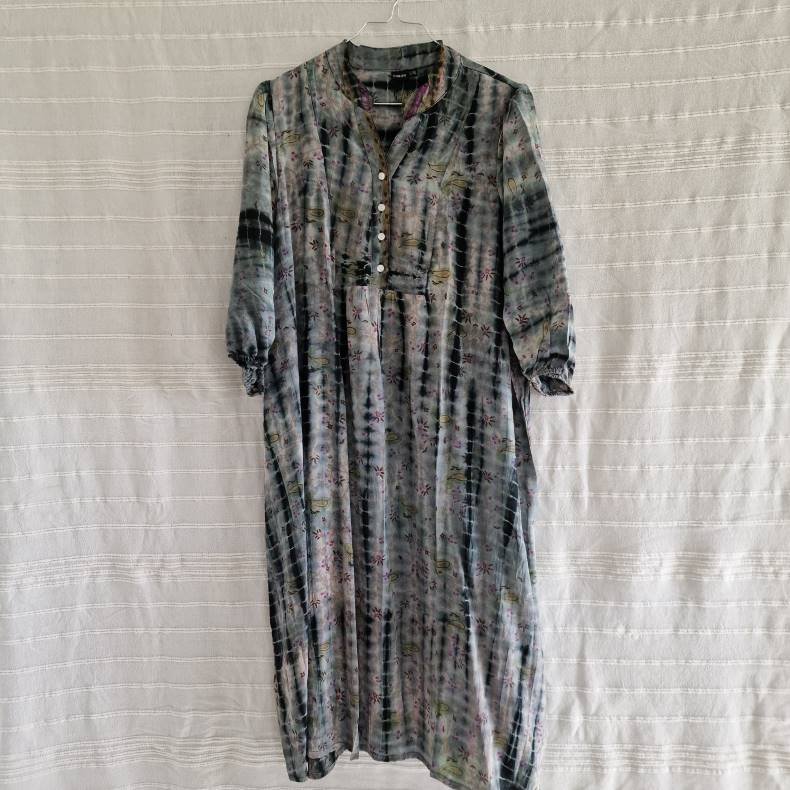 Iris vintage silke kjolen l/xl No. 27