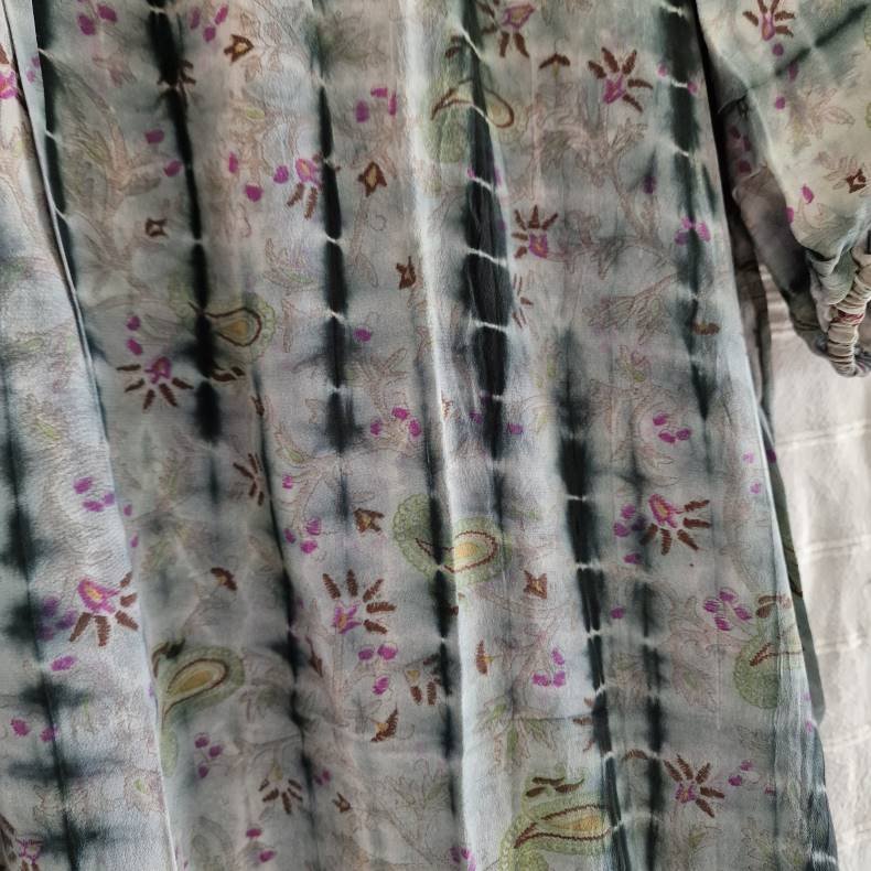 Iris vintage silke kjolen l/xl No. 27