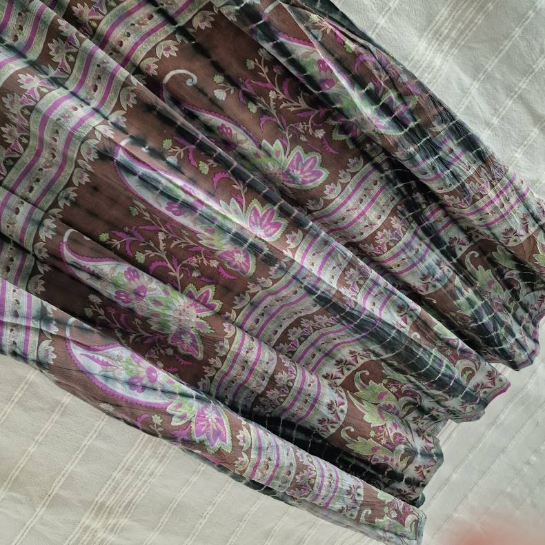 Iris vintage silke kjolen l/xl No. 27