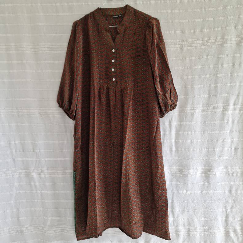 Iris vintage silke kjolen l/xl No. 11