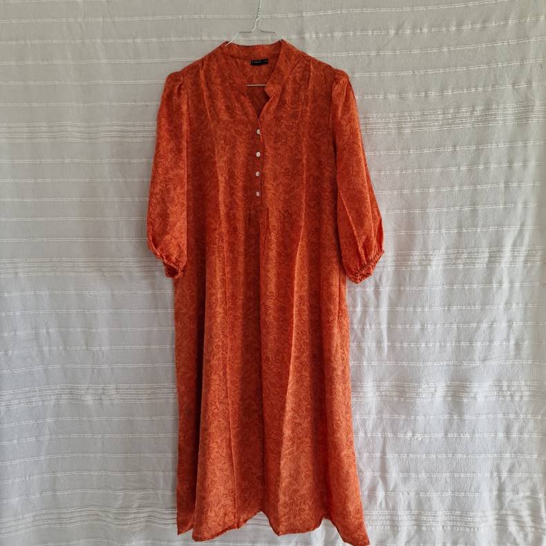 Iris vintage silke kjolen l/xl No. 25