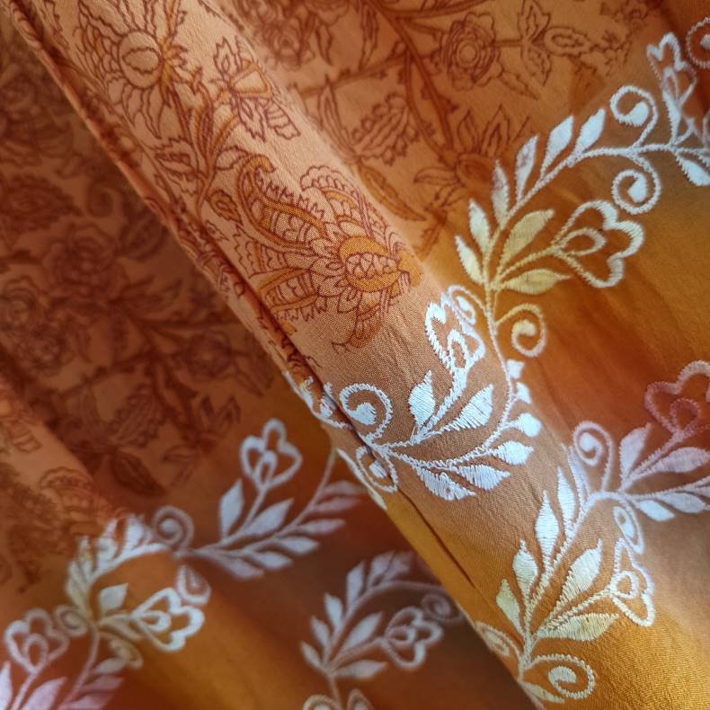 Iris vintage silke kjolen l/xl No. 25