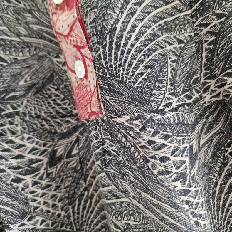 Iris vintage silke kjolen l/xl No. 26