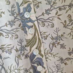 Skjorte med skd vintage saree silke flde/grn/bl s/m