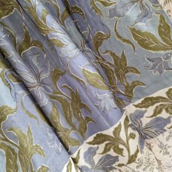 Skjorte med skd vintage saree silke flde/grn/bl s/m