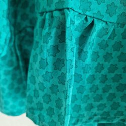 Skjorte med skd vintage saree silke grnturkis l/xl