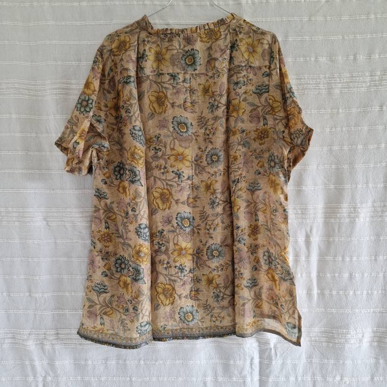 Lilje T-shirt Vintage silke saree s/m No.1