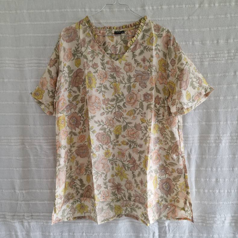 Lilje T-shirt Vintage silke saree s/m No.3