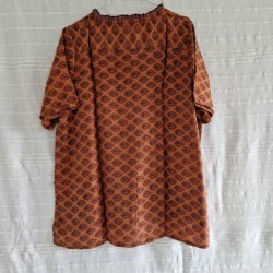 Lilje T-shirt Unika Vintage silke saree l/xl No.8