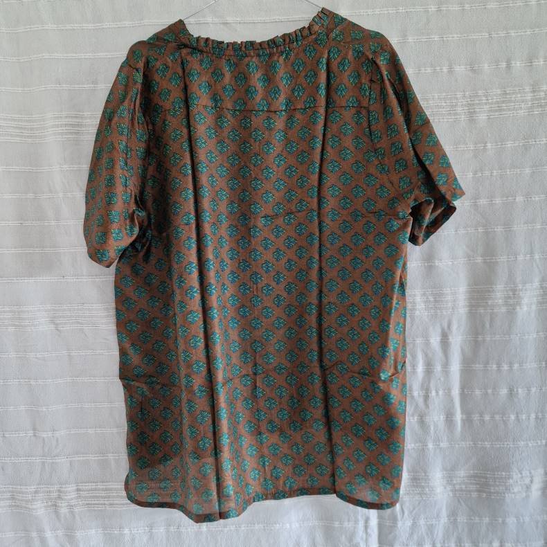Lilje T-shirt Unika Vintage silke saree l/xl No.9