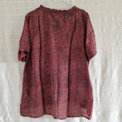 Lilje T-shirt Unika Vintage silke saree l/xl No.12