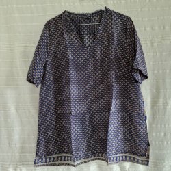 Lilje T-shirt Unika Vintage silke saree l/xl No.14 