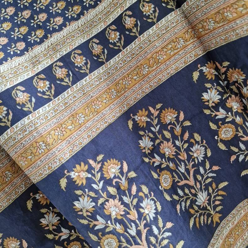 Lilje T-shirt Unika Vintage silke saree l/xl No.14 