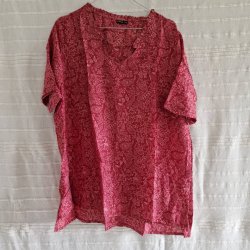 Lilje T-shirt Unika Vintage silke saree l/xl No.17