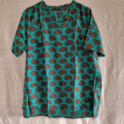 Lilje T-shirt Unika Vintage silke saree l/xl No.20