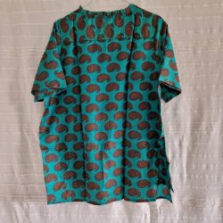 Lilje T-shirt Unika Vintage silke saree l/xl No.20