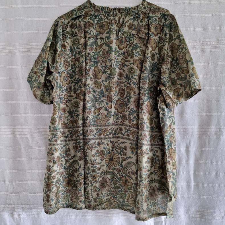 Lilje T-shirt Unika Vintage silke saree l/xl No.21