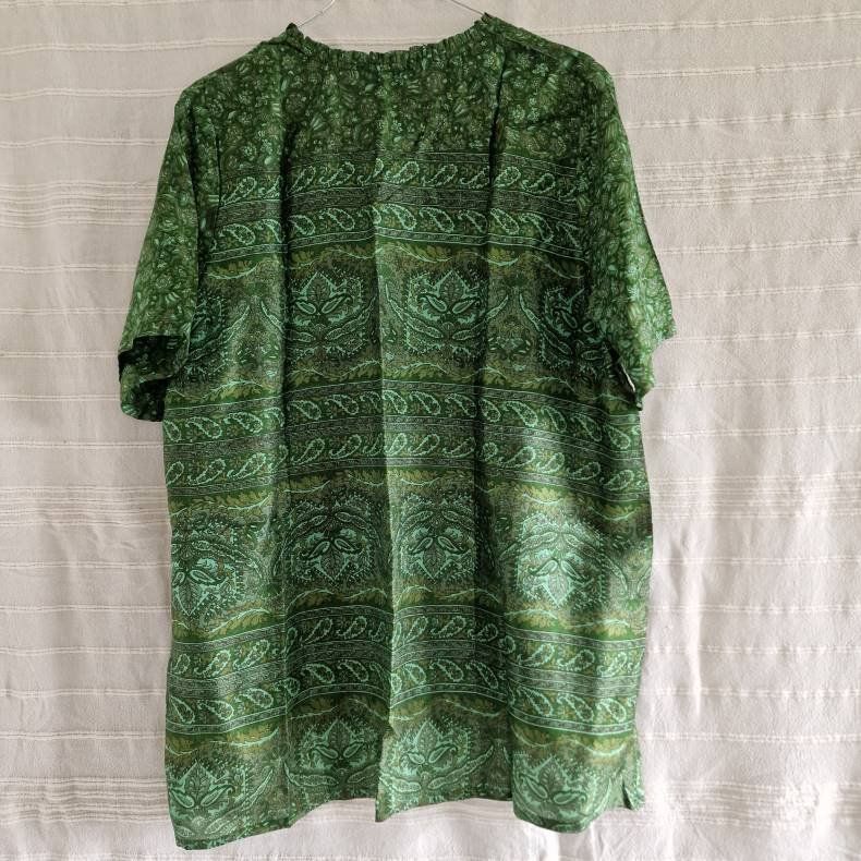 Lilje T-shirt Unika Vintage silke saree l/xl No.23