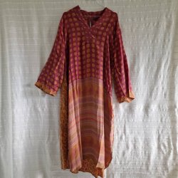 Lotus kaftan vintage silke kjole  No.8