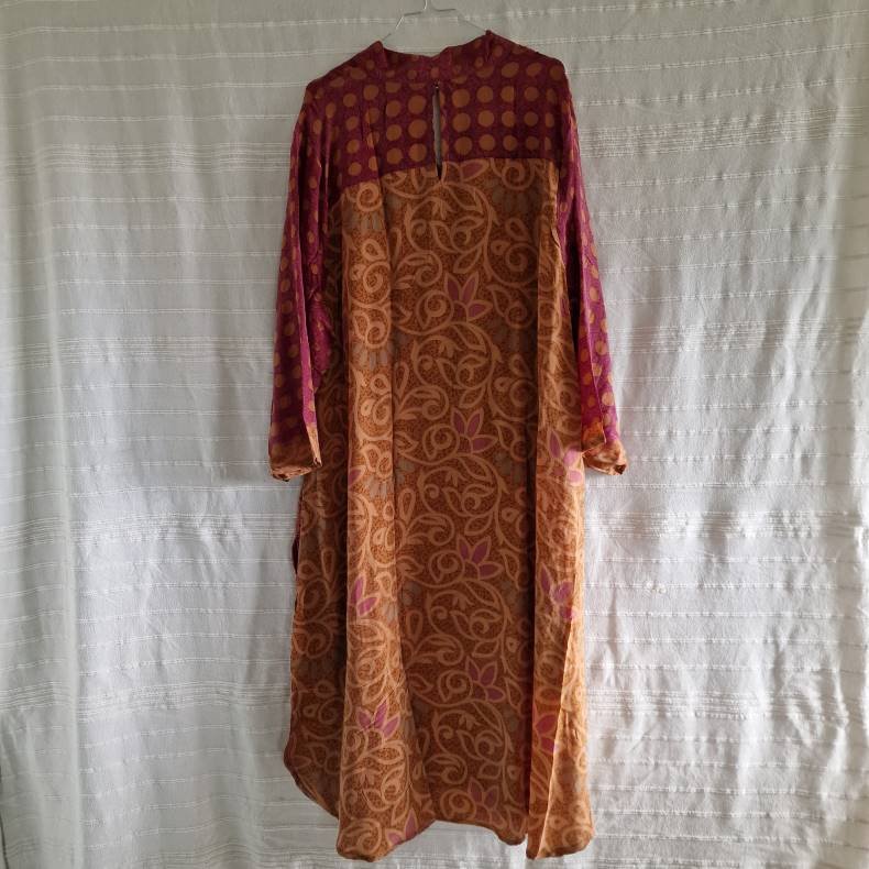 Lotus kaftan vintage silke kjole  No.8