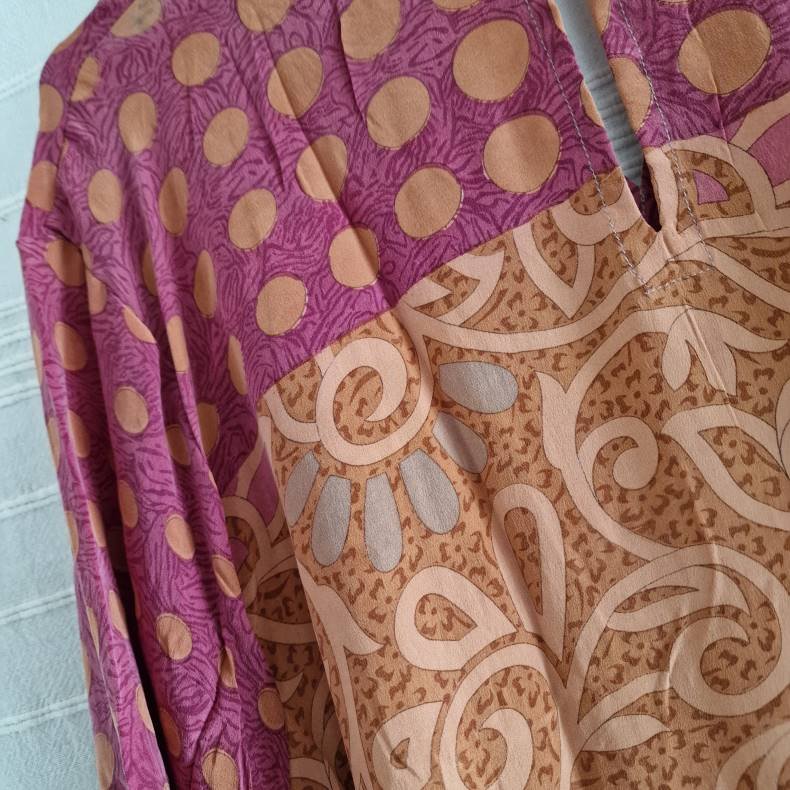 Lotus kaftan vintage silke kjole  No.8