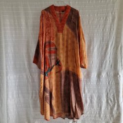 Lotus kaftan vintage silke kjole  No.11