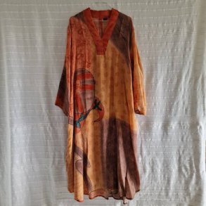 Lotus kaftan vintage silke kjole  No.11