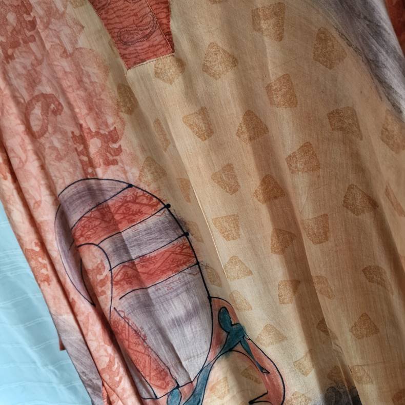 Lotus kaftan vintage silke kjole  No.11