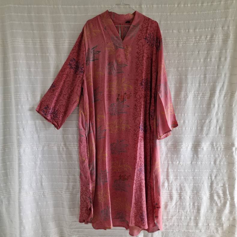 Lotus kaftan vintage silke kjole  No.12