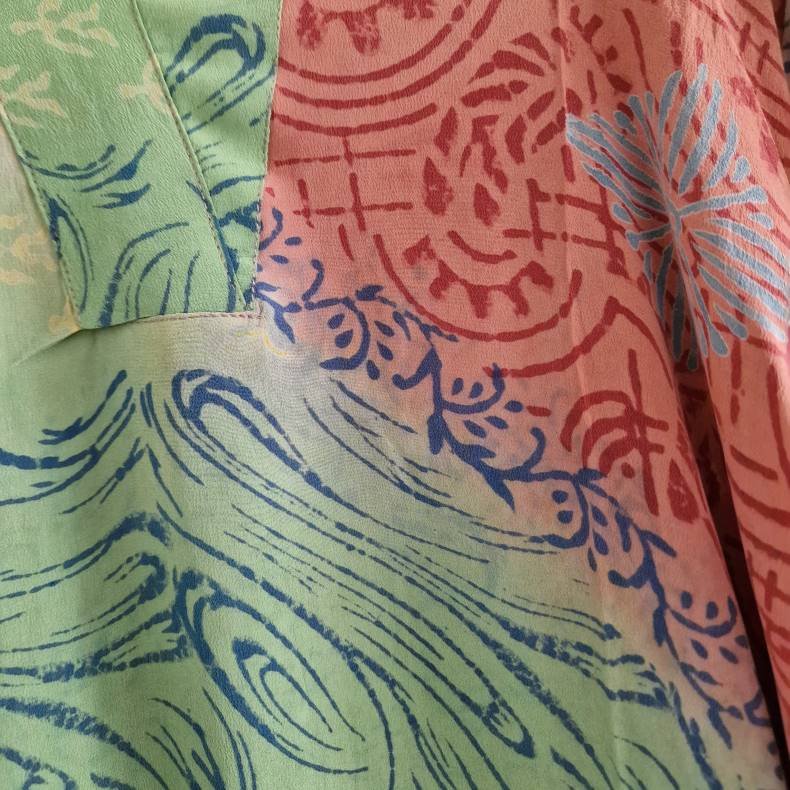 Lotus kaftan vintage silke kjole  No.14