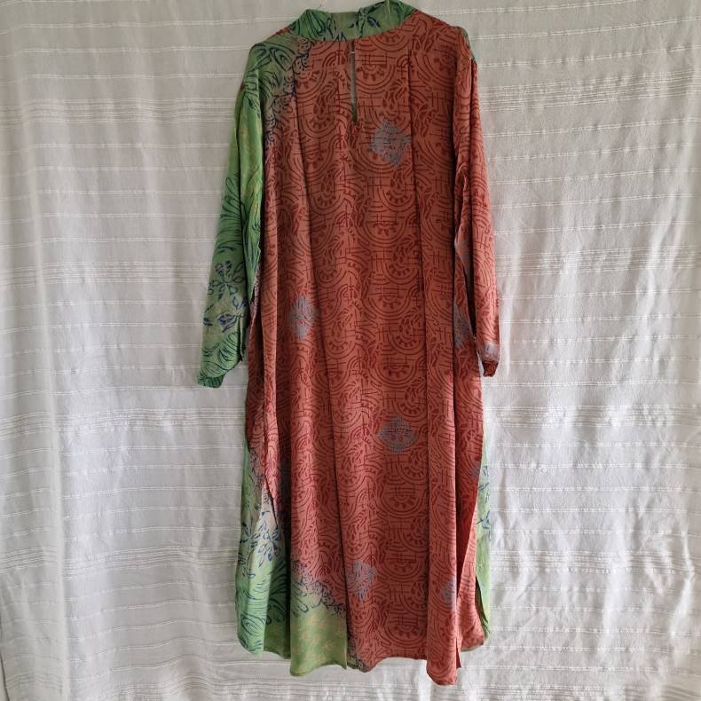 Lotus kaftan vintage silke kjole  No.14