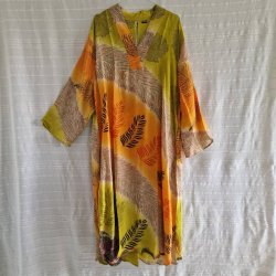 Lotus kaftan vintage silke kjole  No.16