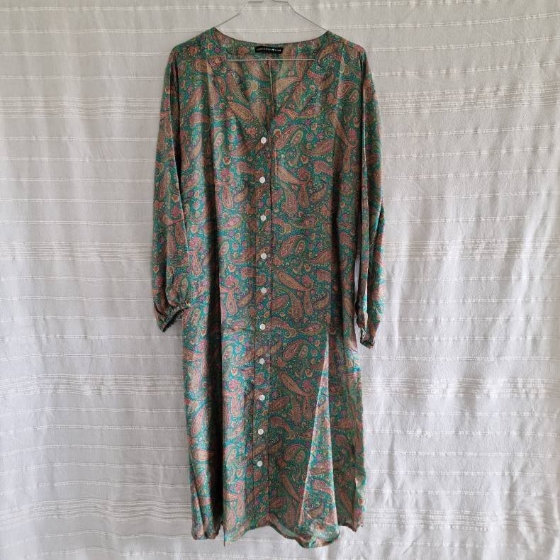 Rose vintage silke kjole No.16