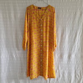 Rose vintage silke kjole No.17