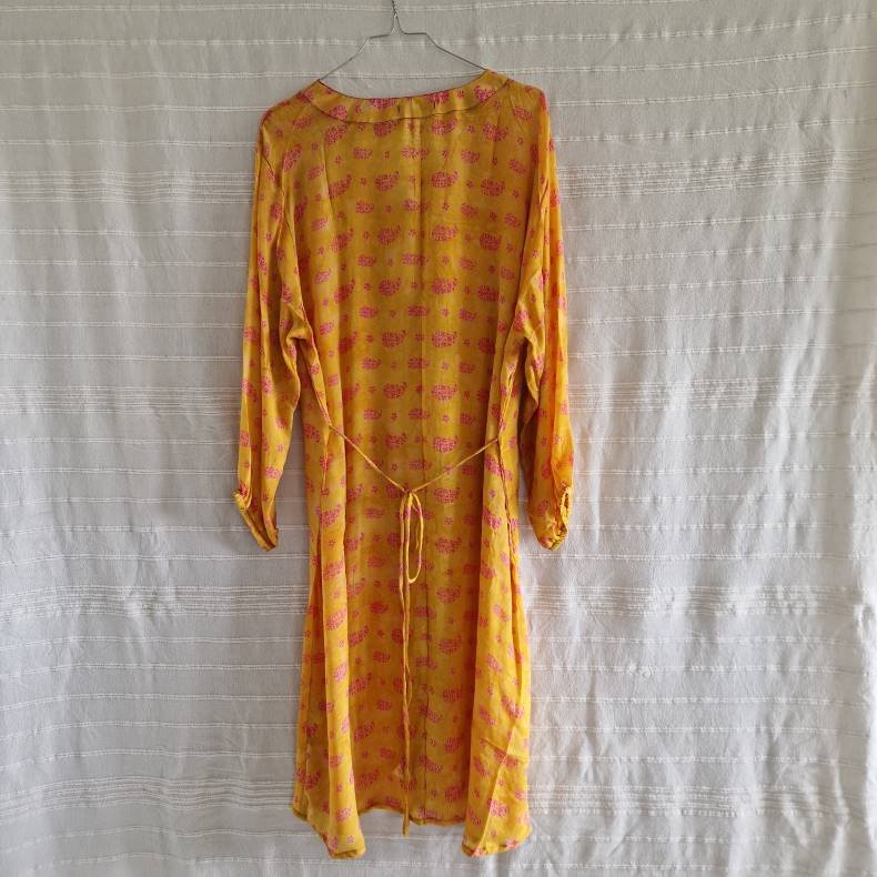 Rose vintage silke kjole No.17