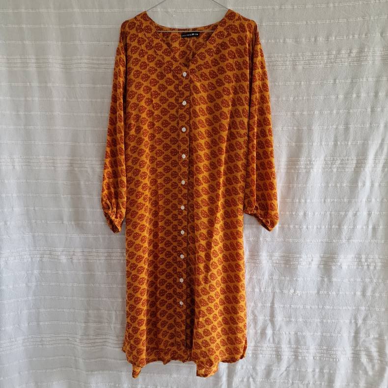 Rose vintage silke kjole No.18