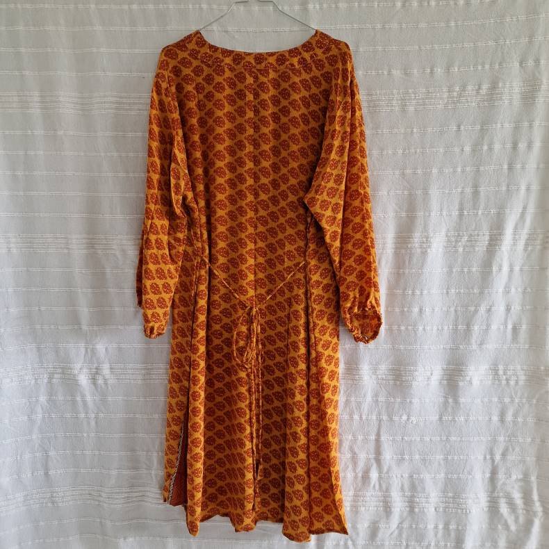 Rose vintage silke kjole No.18