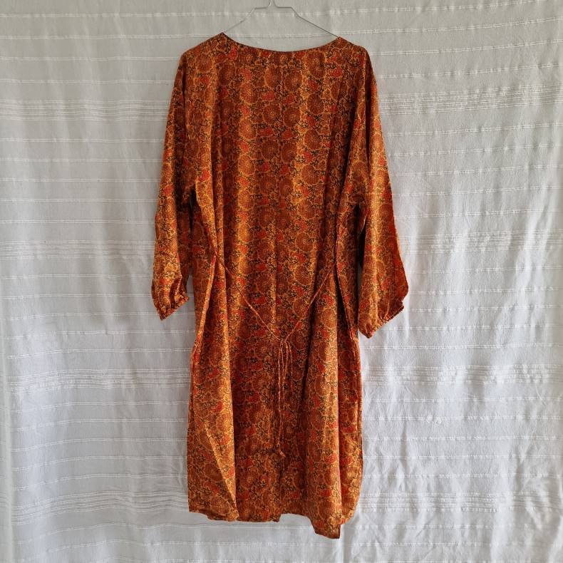 Rose vintage silke kjole No.20