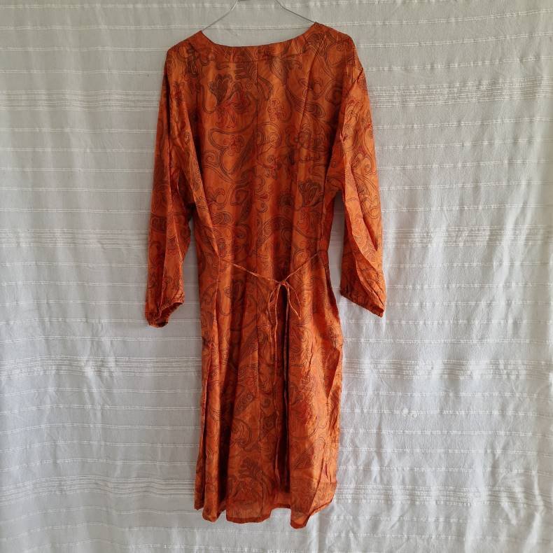 Rose vintage silke kjole No.21