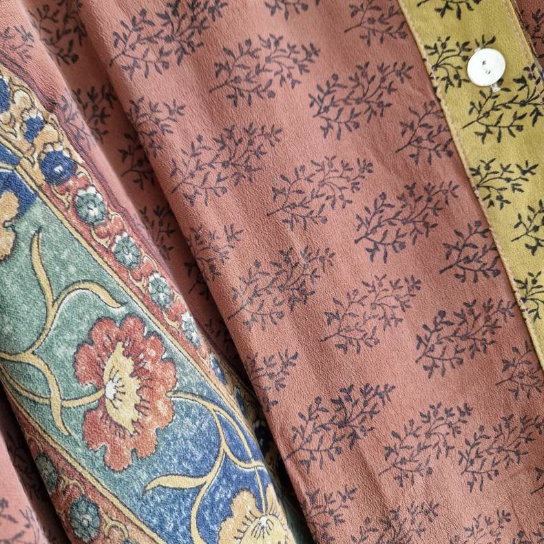 Rose vintage silke kjole No.23