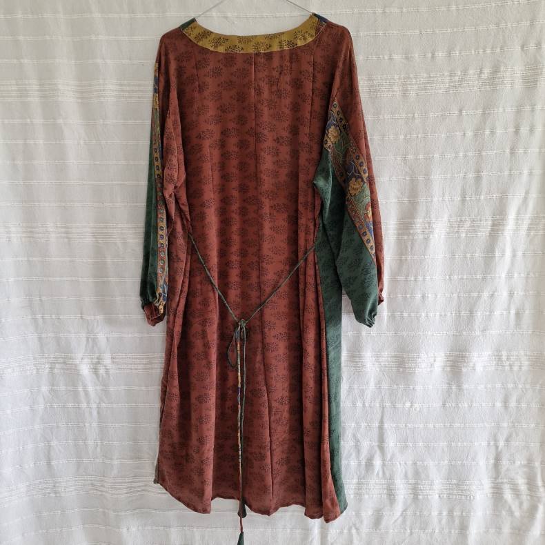 Rose vintage silke kjole No.23