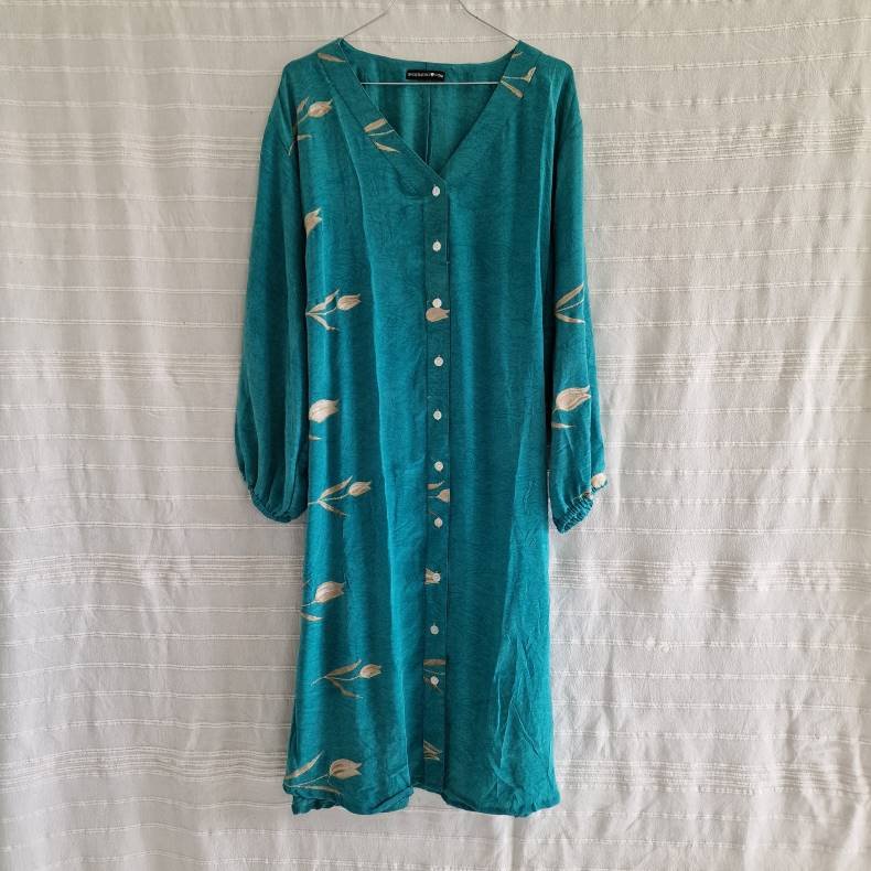 Rose vintage silke kjole No.28