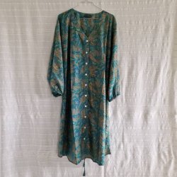 Rose vintage silke kjole No.29