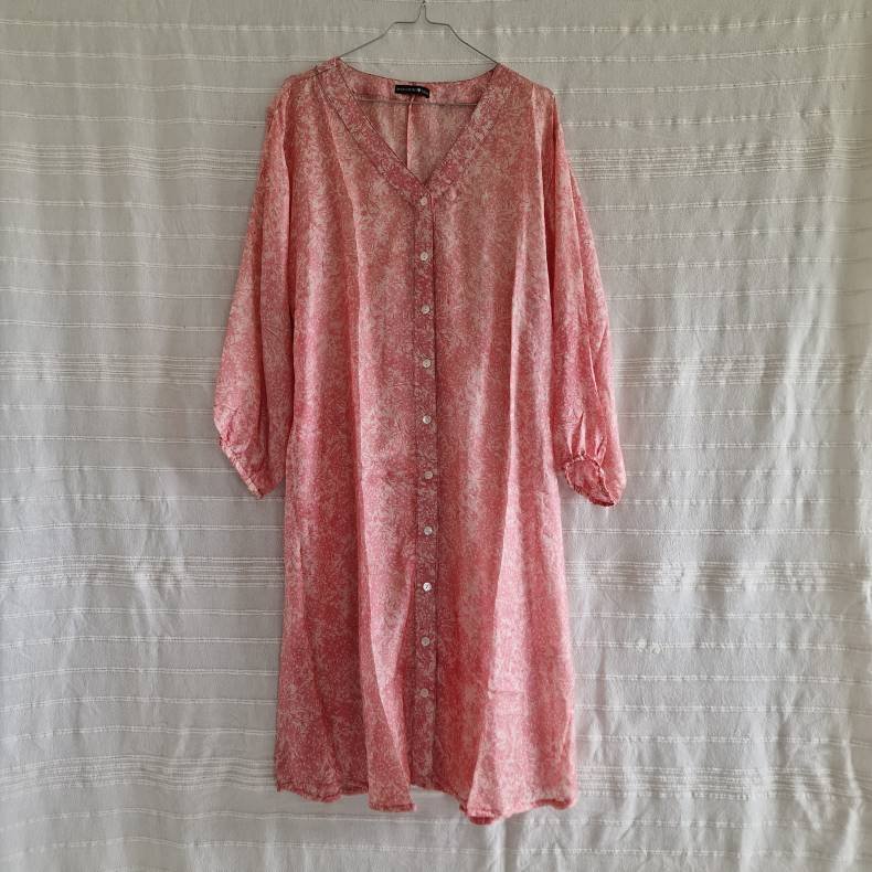 Rose vintage silke kjole No.35