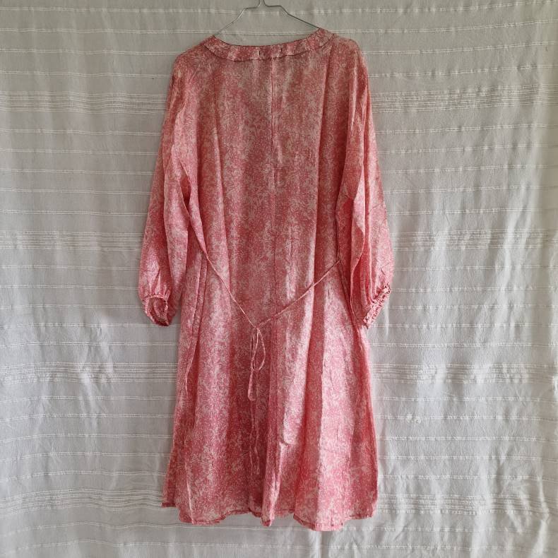 Rose vintage silke kjole No.35